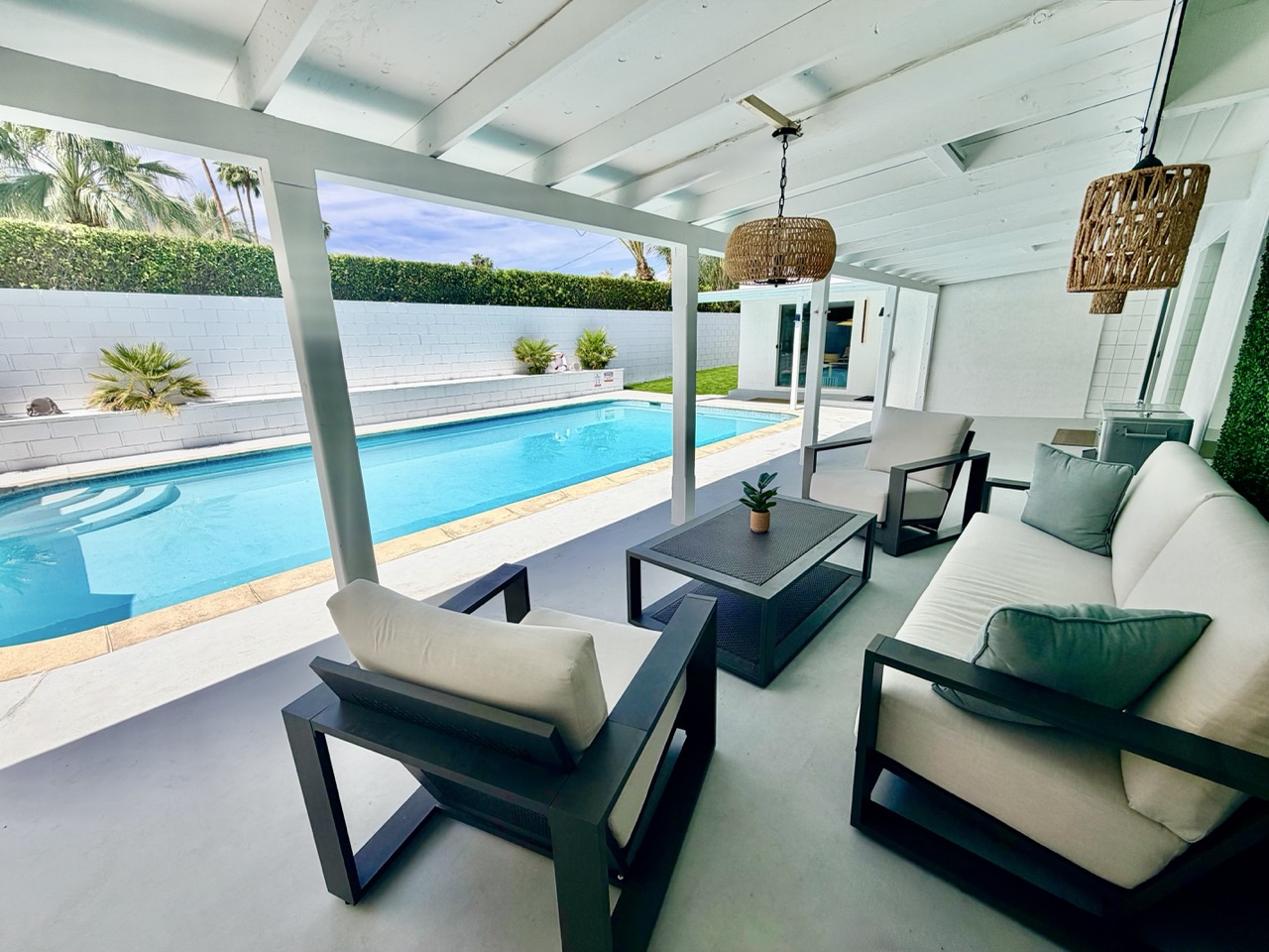 Outdoor patio seating