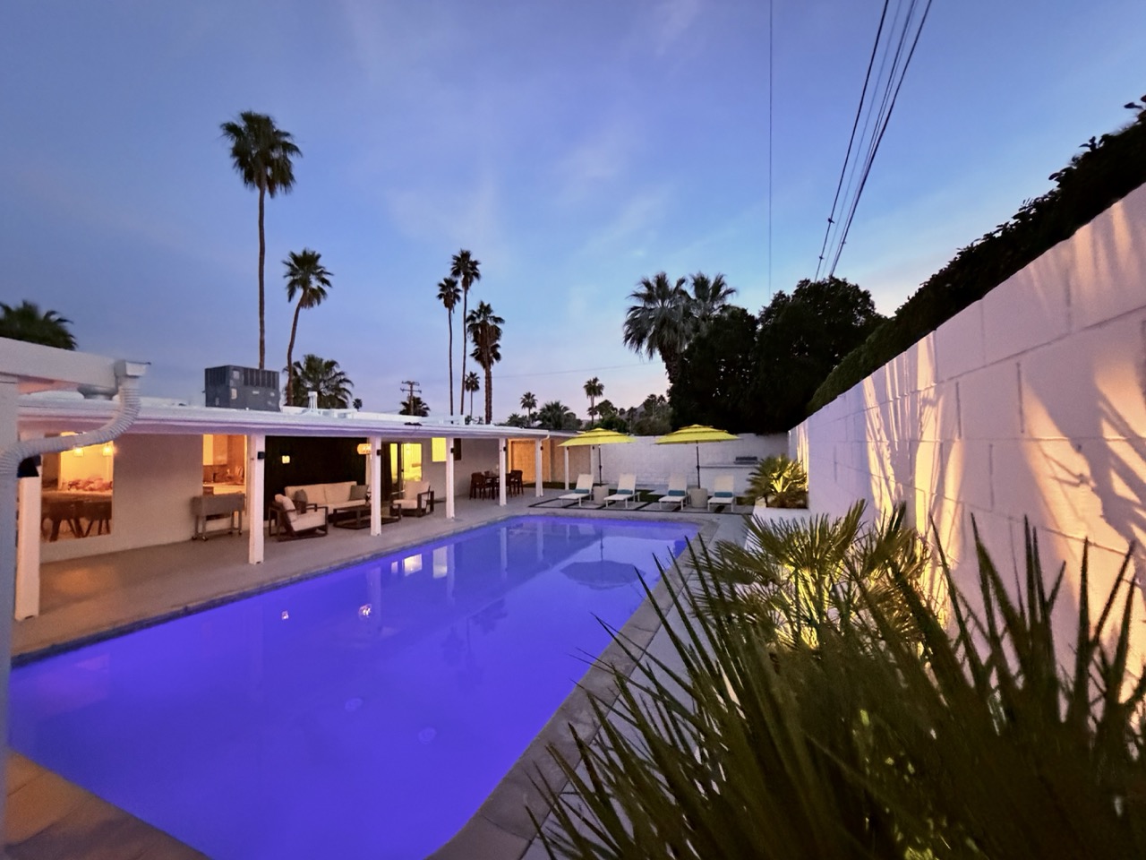 Pool at sunset